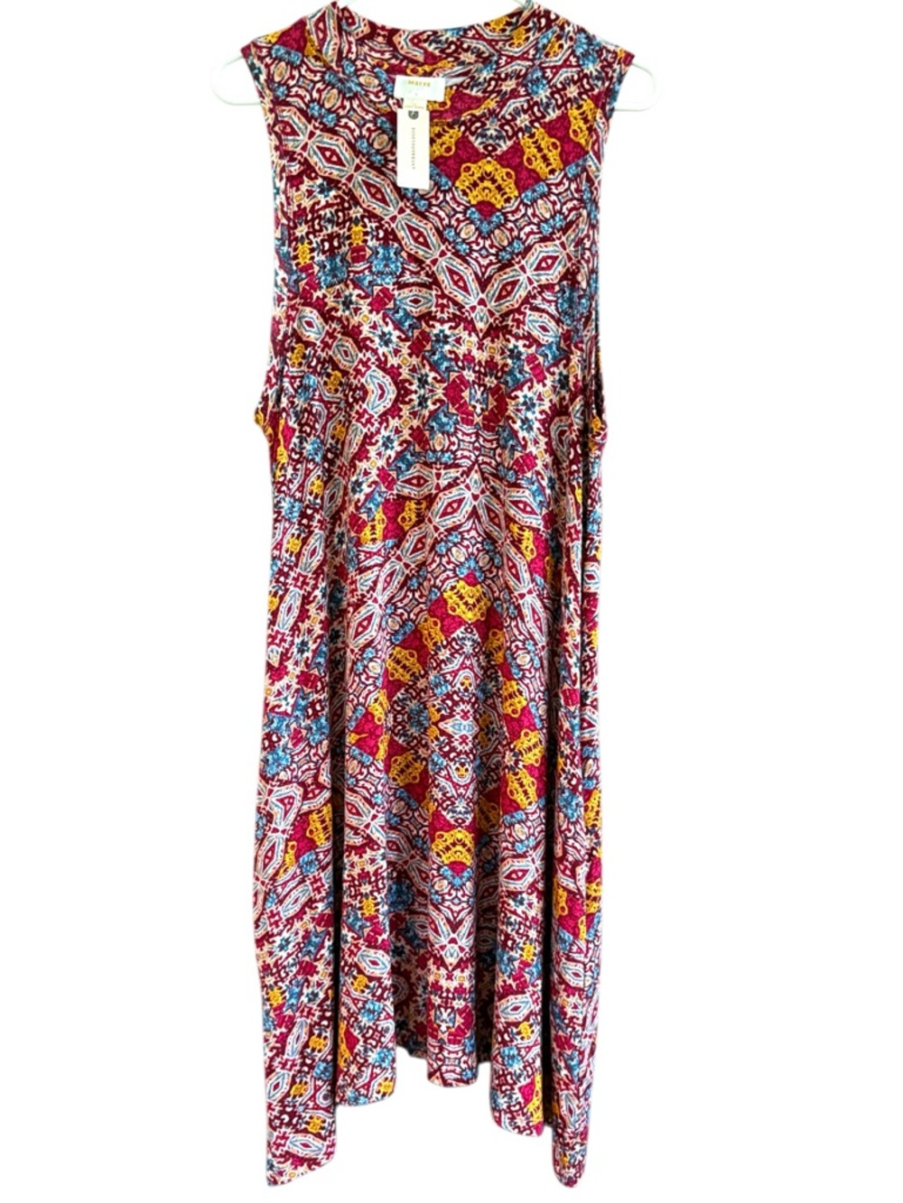 NWT Anthropologie Maeve Lilt Sleeveless Mock Neck Swing Dress Size XL